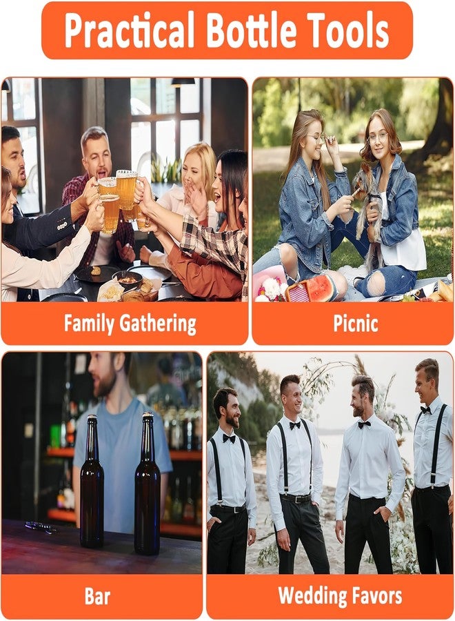 BRAINLE Portable Metal Bottle Opener Set, ABS-Coated Stainless Steel Cap Remover with Keychain Loop for Home, Bar, and Outdoor Use - 2-Pack for Beer, Soda, and Gifting - Image 5